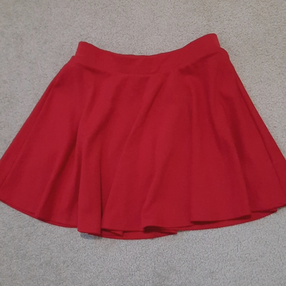 Small red mini skirt